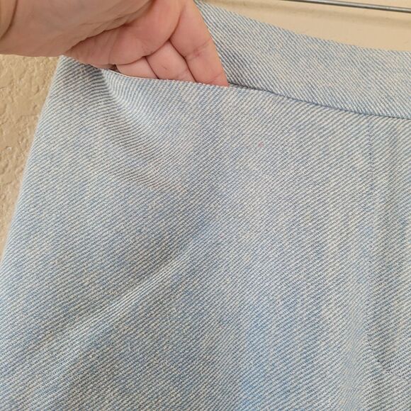 Ungaro Womens Linen Silk Mid Rise Dress Trousers Size 44 Tweed Italy Pockets - Picture 8 of 9